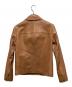 COACH (コーチ) シングルレザ‐ジャケット ブラウン サイズ:XS：14000円