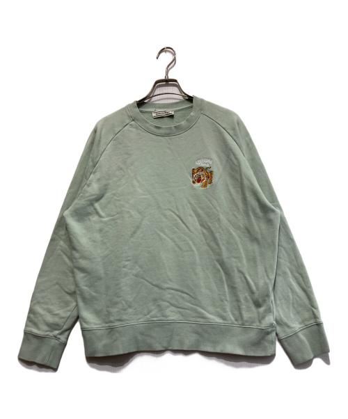 Onitsuka Tiger（オニツカタイガー）Onitsuka Tiger (オニツカタイガー) 刺繍スウェット グリーン サイズ:Mの古着・服飾アイテム