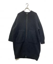 Curensology（カレンソロジー）の古着「リョウアゼジップカーディガン/ニットカーディガン」｜ブラック