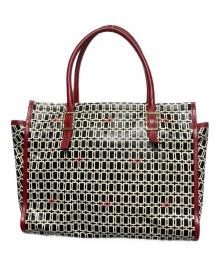Roger Vivier（ロジェ ヴィヴィエ）の古着「総柄トートバッグ」｜レッド×ブラック