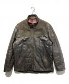 BOSS HUGO BOSSボス ヒューゴボス）の古着「レザージャケット」｜ブラウン