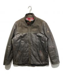 BOSS HUGO BOSS（ボス ヒューゴボス）の古着「レザージャケット」｜ブラウン