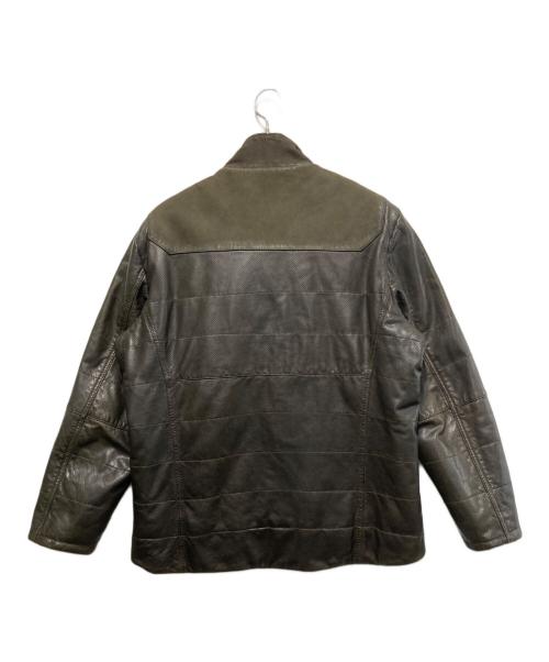 BOSS HUGO BOSS（ボス ヒューゴボス）BOSS HUGO BOSS (ボス ヒューゴボス) レザージャケット ブラウン サイズ:40Rの古着・服飾アイテム