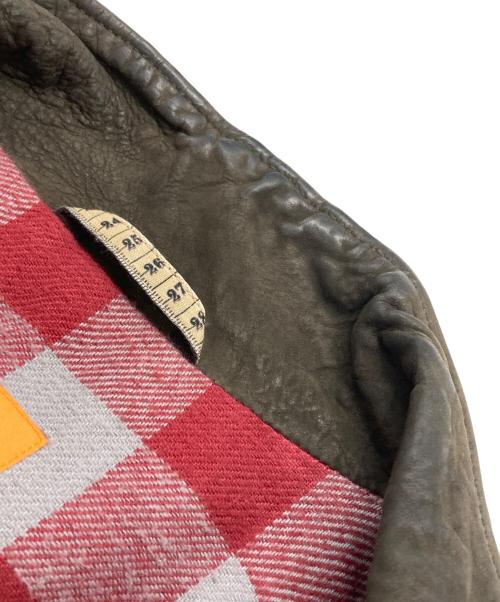 BOSS HUGO BOSS（ボス ヒューゴボス）BOSS HUGO BOSS (ボス ヒューゴボス) レザージャケット ブラウン サイズ:40Rの古着・服飾アイテム