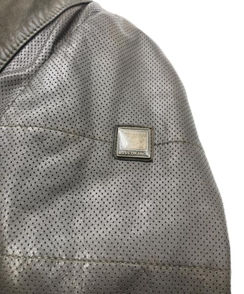 BOSS HUGO BOSS（ボス ヒューゴボス）BOSS HUGO BOSS (ボス ヒューゴボス) レザージャケット ブラウン サイズ:40Rの古着・服飾アイテム
