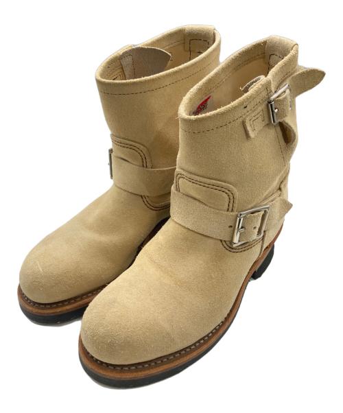 RED WING（レッドウィング）RED WING (レッドウィング) ショートスエードエンジニアブーツ ベージュ サイズ:23.5cmの古着・服飾アイテム