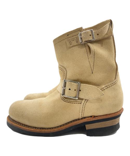 RED WING（レッドウィング）RED WING (レッドウィング) ショートスエードエンジニアブーツ ベージュ サイズ:23.5cmの古着・服飾アイテム