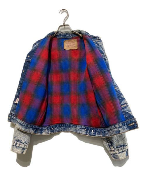 LEVI'S（リーバイス）LEVI'S (リーバイス) ネル付デニムジャケット スカイブルー サイズ:Lの古着・服飾アイテム