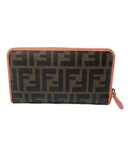 FENDI（フェンディ）FENDI (フェンディ) ズッカ長財布 ブラウン×ピンク サイズ:不明の古着・服飾アイテム
