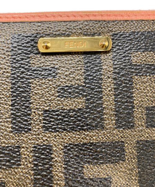 FENDI（フェンディ）FENDI (フェンディ) ズッカ長財布 ブラウン×ピンク サイズ:不明の古着・服飾アイテム