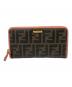 FENDI（フェンディ）の古着「ズッカ長財布」｜ブラウン×ピンク
