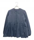 TOMORROW LAND collectionトゥモローランドコレクション）の古着「ポワンピケ ペプラムジャケット」｜ネイビー