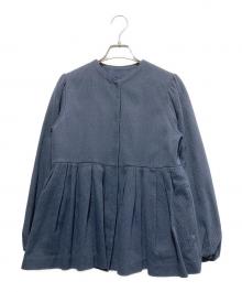 TOMORROW LAND collection（トゥモローランドコレクション）の古着「ポワンピケ ペプラムジャケット」｜ネイビー