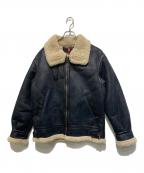 ALPHAアルファ）の古着「フェイクムートンフライトジャケット」｜ブラック