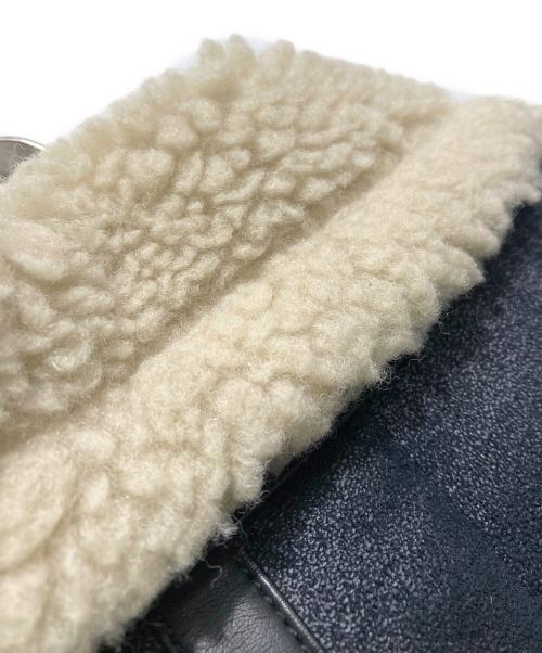 ALPHA（アルファ）ALPHA (アルファ) フェイクムートンフライトジャケット ブラック サイズ:XLの古着・服飾アイテム