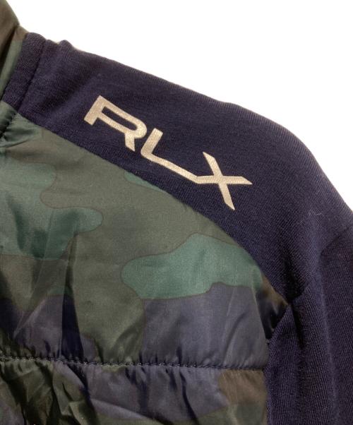 RLX RALPH LAUREN（アールエルエックスラルフローレン）RLX RALPH LAUREN (アールエルエックスラルフローレン) 迷彩柄切替ブルゾン ネイビー サイズ:XSの古着・服飾アイテム