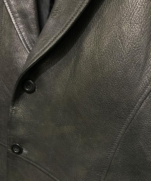 EMPORIO ARMANI（エンポリオ アルマーニ）EMPORIO ARMANI (エンポリオアルマーニ) レザージャケット ブラック サイズ:54の古着・服飾アイテム