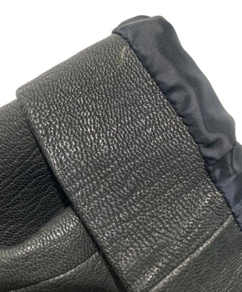 EMPORIO ARMANI（エンポリオ アルマーニ）EMPORIO ARMANI (エンポリオアルマーニ) レザージャケット ブラック サイズ:54の古着・服飾アイテム