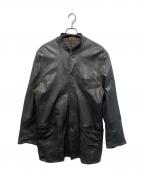 PAPASパパス）の古着「ラムレザージャケット」｜ブラック