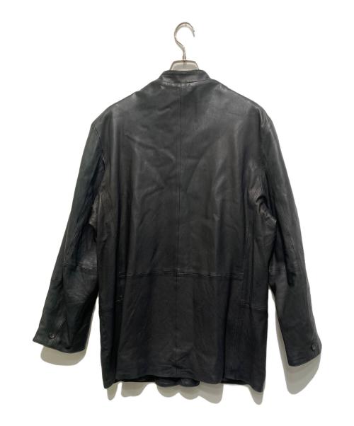 PAPAS（パパス）PAPAS (パパス) ラムレザージャケット ブラック サイズ:Lの古着・服飾アイテム