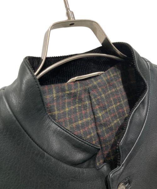 PAPAS（パパス）PAPAS (パパス) ラムレザージャケット ブラック サイズ:Lの古着・服飾アイテム