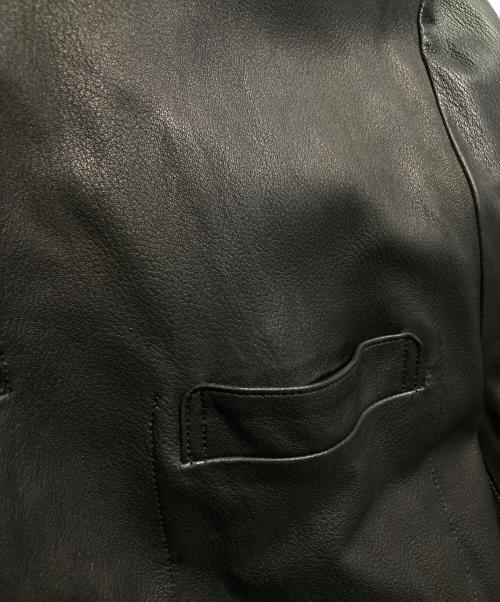 PAPAS（パパス）PAPAS (パパス) ラムレザージャケット ブラック サイズ:Lの古着・服飾アイテム
