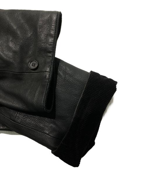 PAPAS（パパス）PAPAS (パパス) ラムレザージャケット ブラック サイズ:Lの古着・服飾アイテム