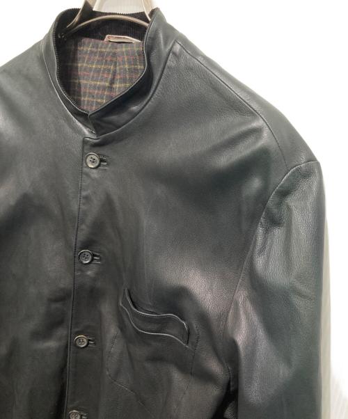 PAPAS（パパス）PAPAS (パパス) ラムレザージャケット ブラック サイズ:Lの古着・服飾アイテム