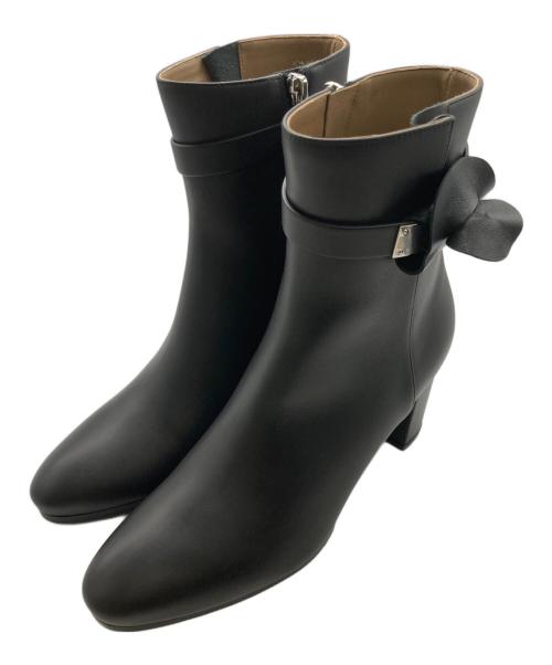 HERMES（エルメス）HERMES (エルメス) サンジェルマンショートブーツ ブラック サイズ:38 1/2(24.5～25㎝相当)の古着・服飾アイテム