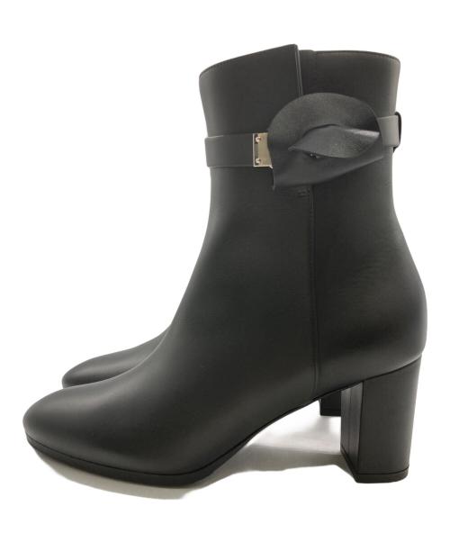 HERMES（エルメス）HERMES (エルメス) サンジェルマンショートブーツ ブラック サイズ:38 1/2(24.5～25㎝相当)の古着・服飾アイテム