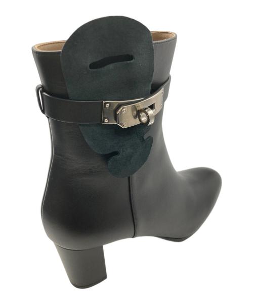 HERMES（エルメス）HERMES (エルメス) サンジェルマンショートブーツ ブラック サイズ:38 1/2(24.5～25㎝相当)の古着・服飾アイテム