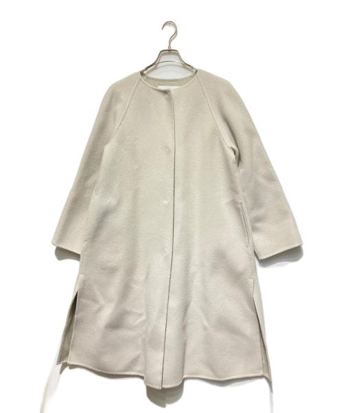 ADORE（アドーア）ADORE (アドーア) 2TONEリバーノーカラーコート グレー サイズ:38の古着・服飾アイテム