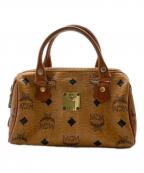 MCMエムシーエム）の古着「ミニボストンバッグ」｜ベージュ