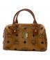 MCM（エムシーエム）の古着「ミニボストンバッグ」｜ベージュ