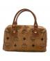 MCM (エムシーエム) ミニボストンバッグ ベージュ：7000円