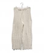 adidasアディダス）の古着「KNITTED 70S JOGGER/ニットパンツ/ワイドパンツ」｜ベージュ