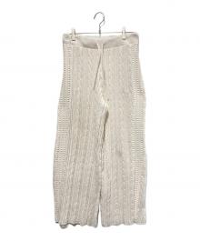 adidas（アディダス）の古着「KNITTED 70S JOGGER/ニットパンツ/ワイドパンツ」｜ベージュ