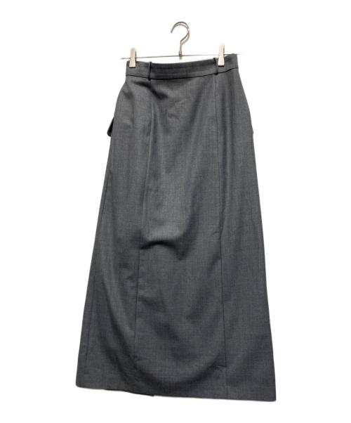 anuans（アニュアンス）anuans (アニュアンス) レイヤード2Wayデザインスカート グレー サイズ:Mの古着・服飾アイテム