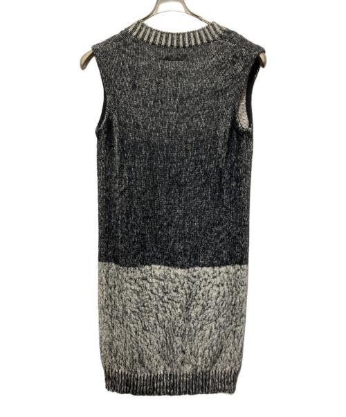 MM6 Maison Margiela（エムエムシックスメゾンマルジェラ）MM6 Maison Margiela (エムエムシックスメゾンマルジェラ) 20AW カラーブロックモヘヤブレンドニットワンピース ブラック サイズ:Sの古着・服飾アイテム