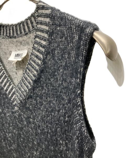 MM6 Maison Margiela（エムエムシックスメゾンマルジェラ）MM6 Maison Margiela (エムエムシックスメゾンマルジェラ) 20AW カラーブロックモヘヤブレンドニットワンピース ブラック サイズ:Sの古着・服飾アイテム