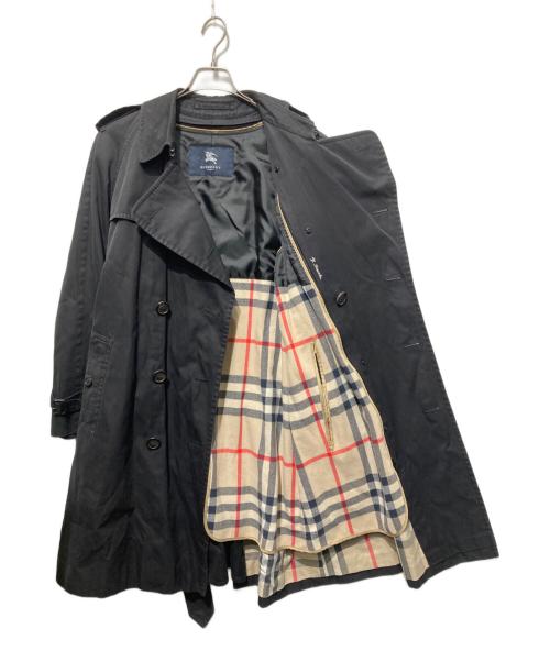 BURBERRY LONDON（バーバリーロンドン）BURBERRY LONDON (バーバリーロンドン) ライナー付裏地チェックトレンチコート ブラック サイズ:Lの古着・服飾アイテム