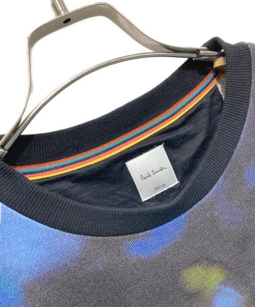 PAUL SMITH（ポールスミス）Paul Smith (ポールスミス) Ink Spill総柄スウェット ブラック サイズ:Mの古着・服飾アイテム