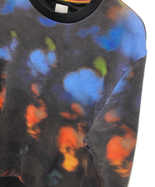 PAUL SMITH（ポールスミス）Paul Smith (ポールスミス) Ink Spill総柄スウェット ブラック サイズ:Mの古着・服飾アイテム