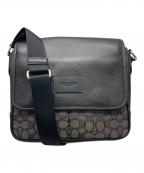 COACHコーチ）の古着「スプリント マップ バッグ 25・シグネチャー ジャカード」｜ブラック