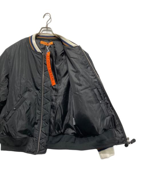 studio seven（スタジオセブン）STUDIO SEVEN (スタジオセブン) Knit Rib MA-1 Jacket ブラック サイズ:Free 未使用品の古着・服飾アイテム