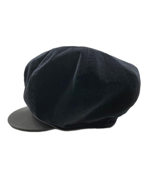 HERMES（エルメス）HERMES (エルメス) ベロアキャスケット ブラック サイズ:59の古着・服飾アイテム