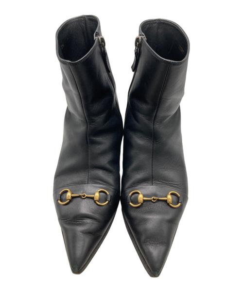 GUCCI（グッチ）GUCCI (グッチ) サイドジップビットブーツ ブラック サイズ:37 1/2の古着・服飾アイテム