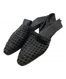 JIL SANDER（ジルサンダー）の古着「メッシュフラットサンダル」｜ブラック