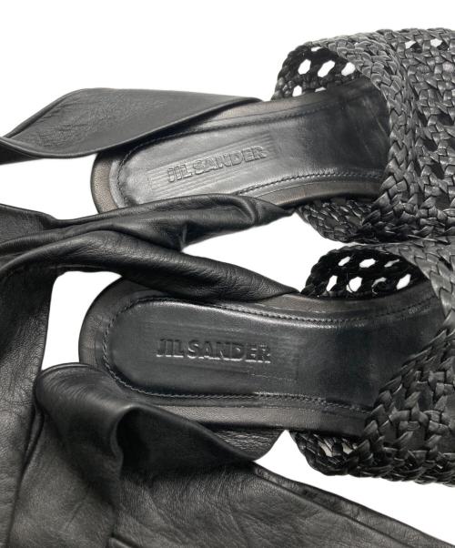 JIL SANDER（ジルサンダー）JIL SANDER (ジルサンダー) メッシュフラットサンダル ブラック サイズ:36の古着・服飾アイテム