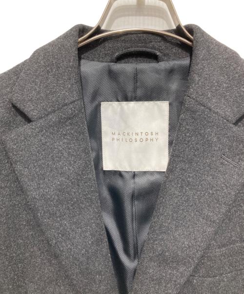 MACKINTOSH PHILOSOPHY（マッキントッシュ フィロソフィー）MACKINTOSH PHILOSOPHY (マッキントッシュ フィロソフィー) チェスターコート/ウールコート ブラック サイズ:36の古着・服飾アイテム